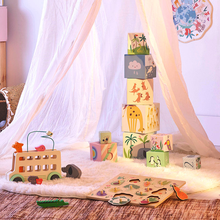 Knottepuslespill med grønnsaker