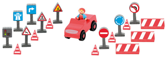 Biler og trafikkskilt - figurer