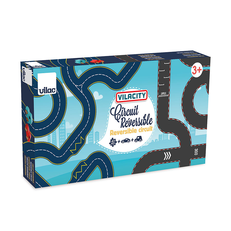 Tosidig veibane med to biler