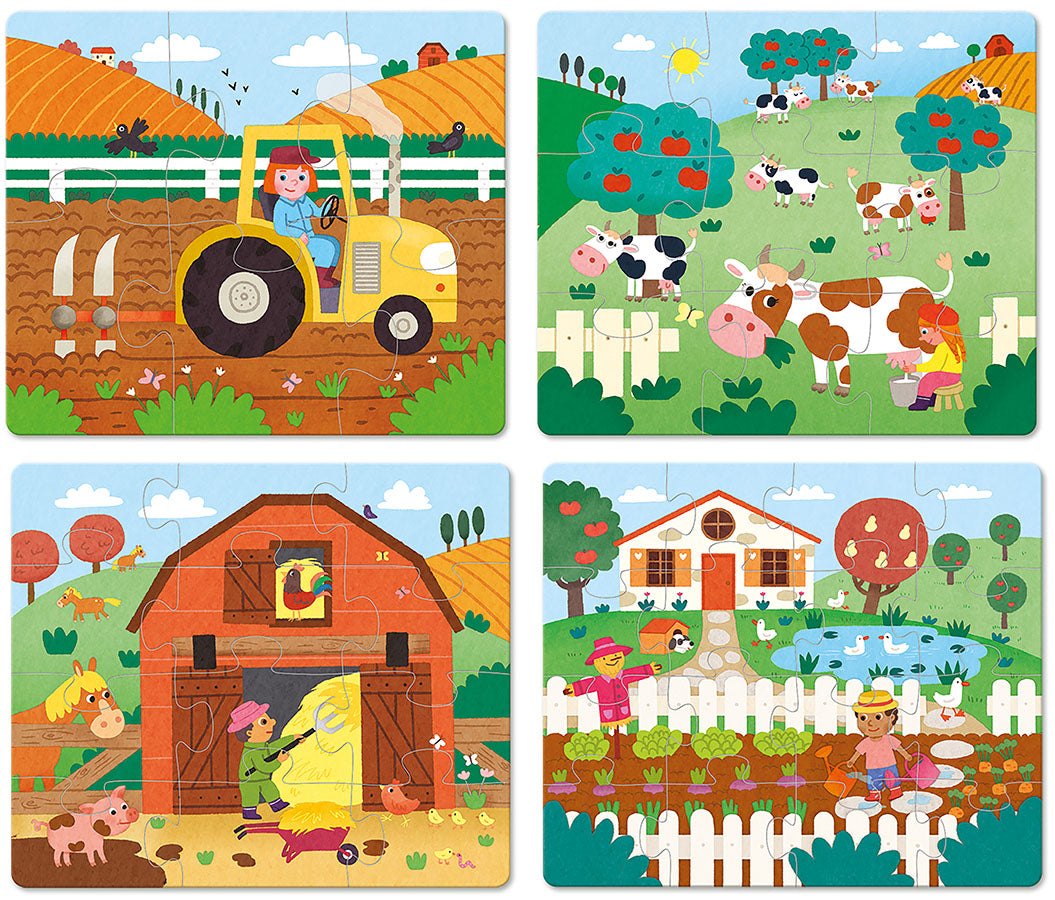 Puslespill x4 - bondegården