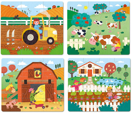 Puslespill x4 - bondegården