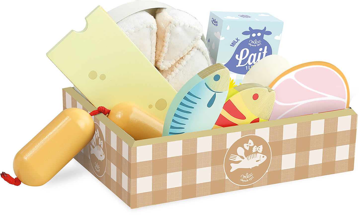 Fisk-, ost- og skinkesett