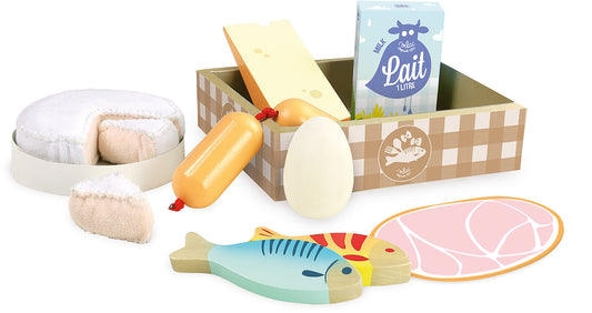Fisk-, ost- og skinkesett