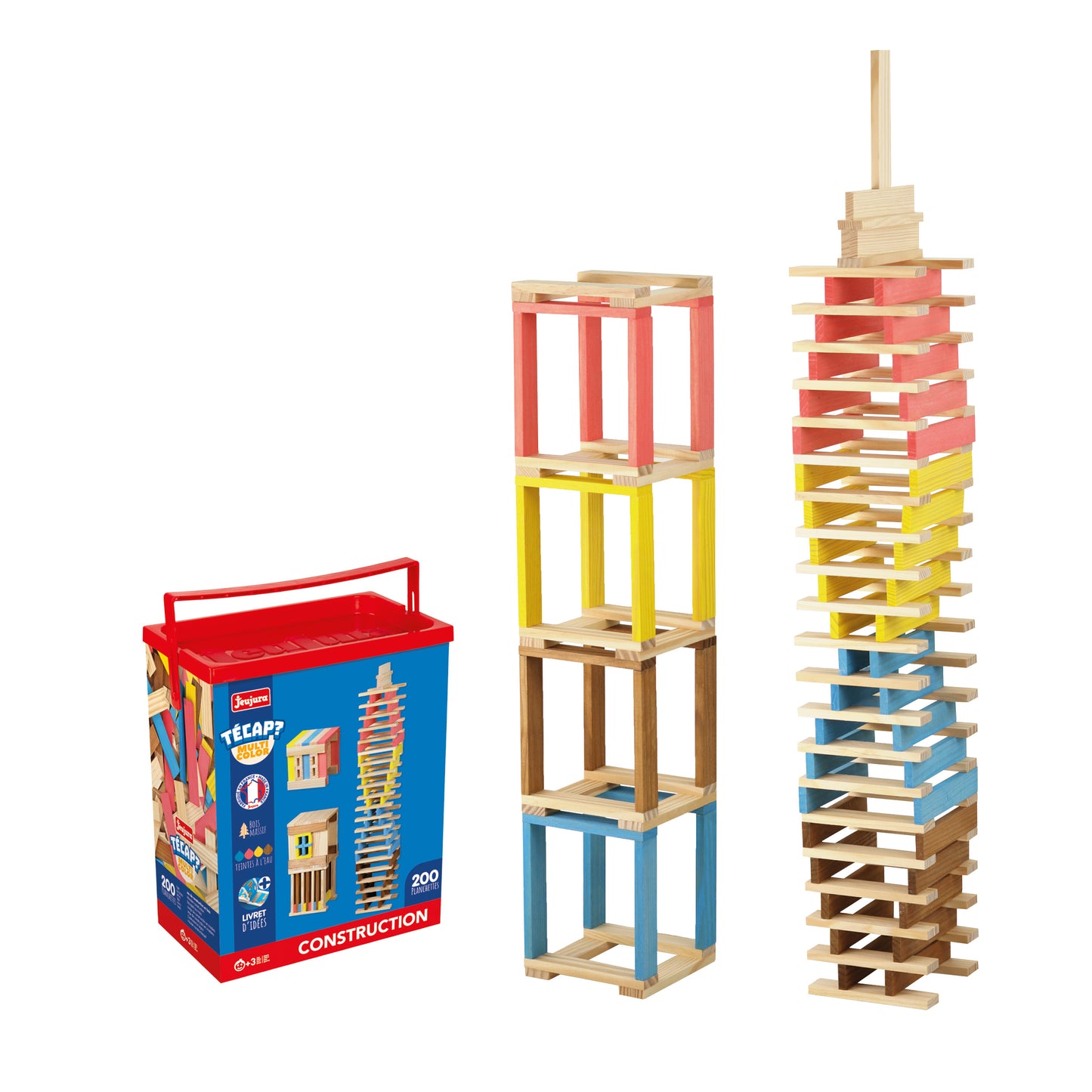 Byggeklosser - técap multicolor-stor