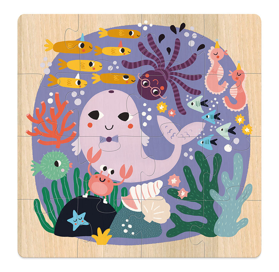 Puslespill x3 - jorda, sjøen, himmelen