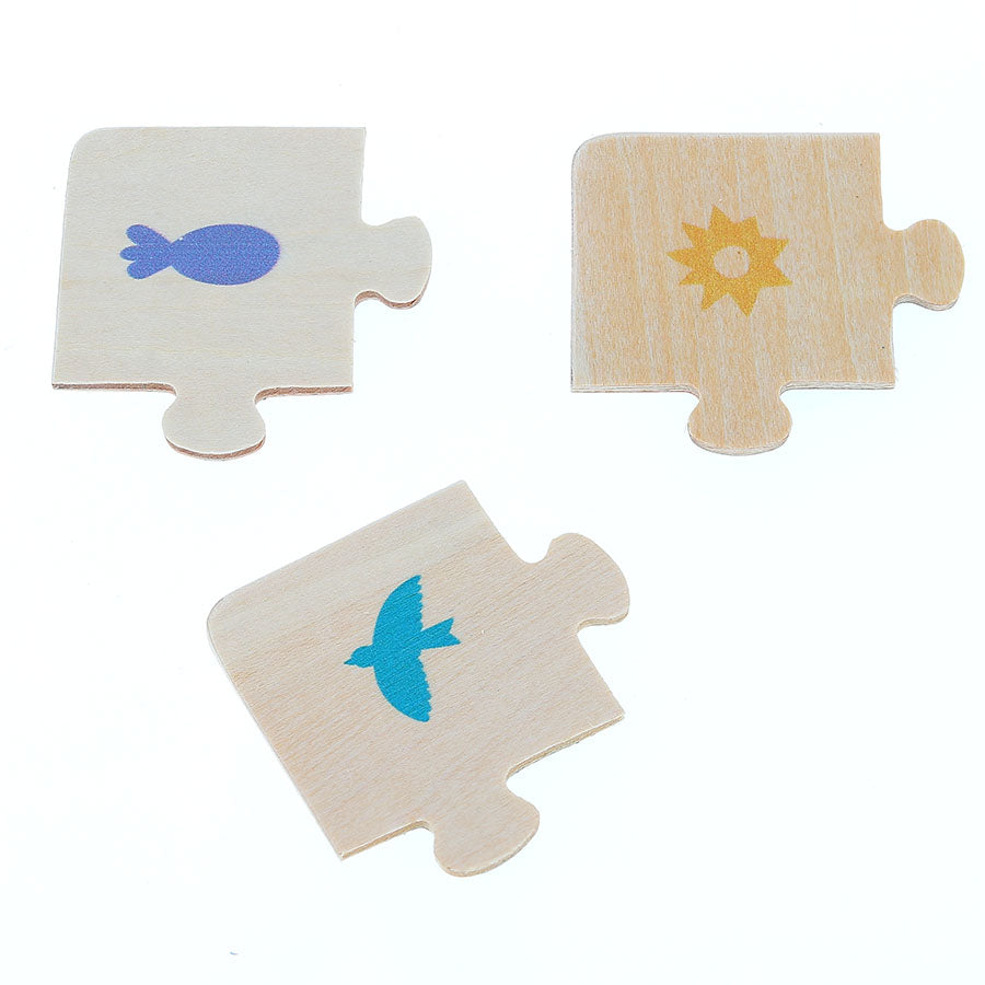 Puslespill x3 - jorda, sjøen, himmelen